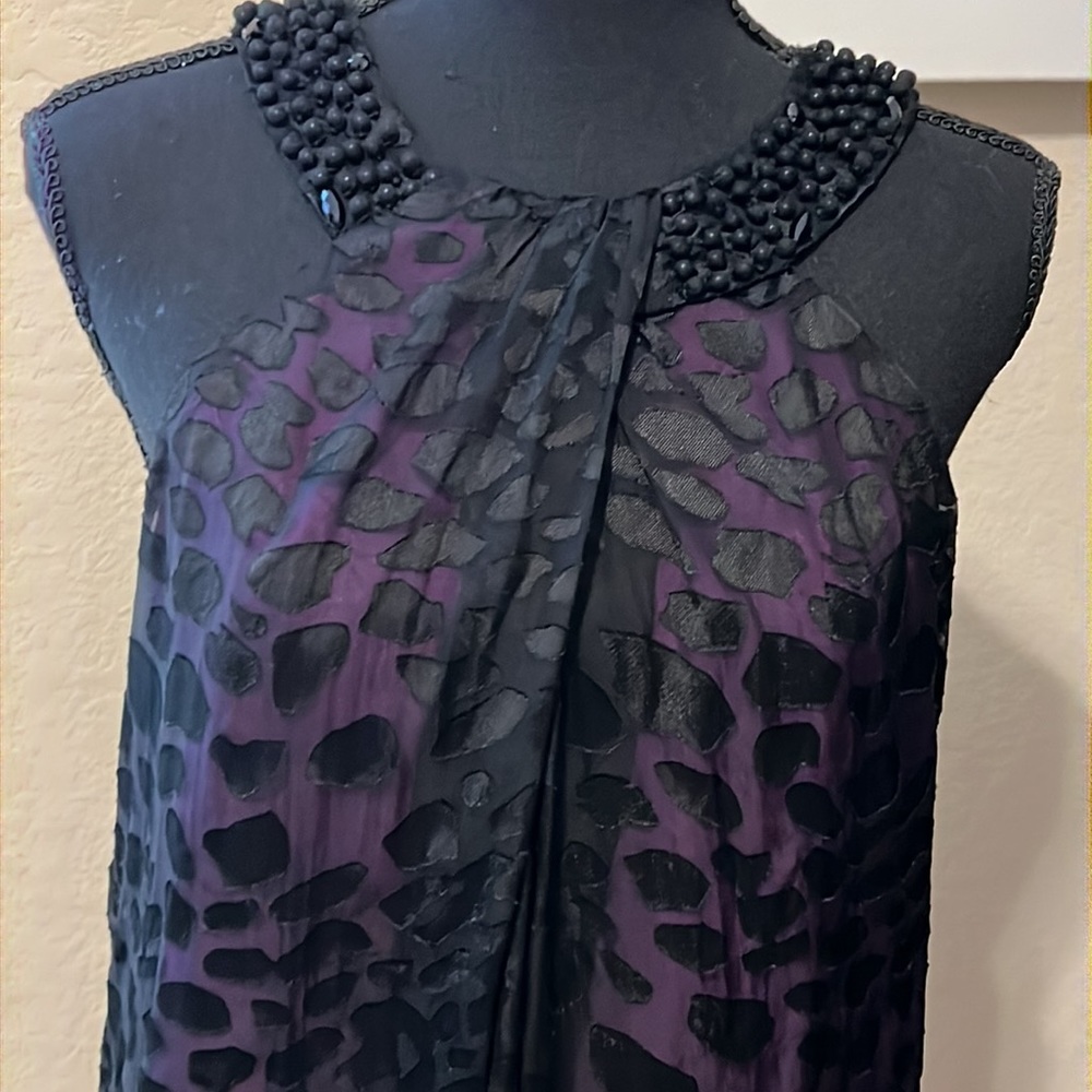 eci embellished leopard print halter top